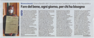 articolo riconoscimenti oriana